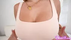 Young blonde with big natural breasts who sucks cock well and fucks spectacularly