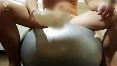 Play Masturbation Mayhem: Sexy Muscle Guy Cums Hard on a Balance Ball